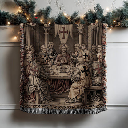 Medieval Themed Last Supper Tapestry Wall Hanging Decor