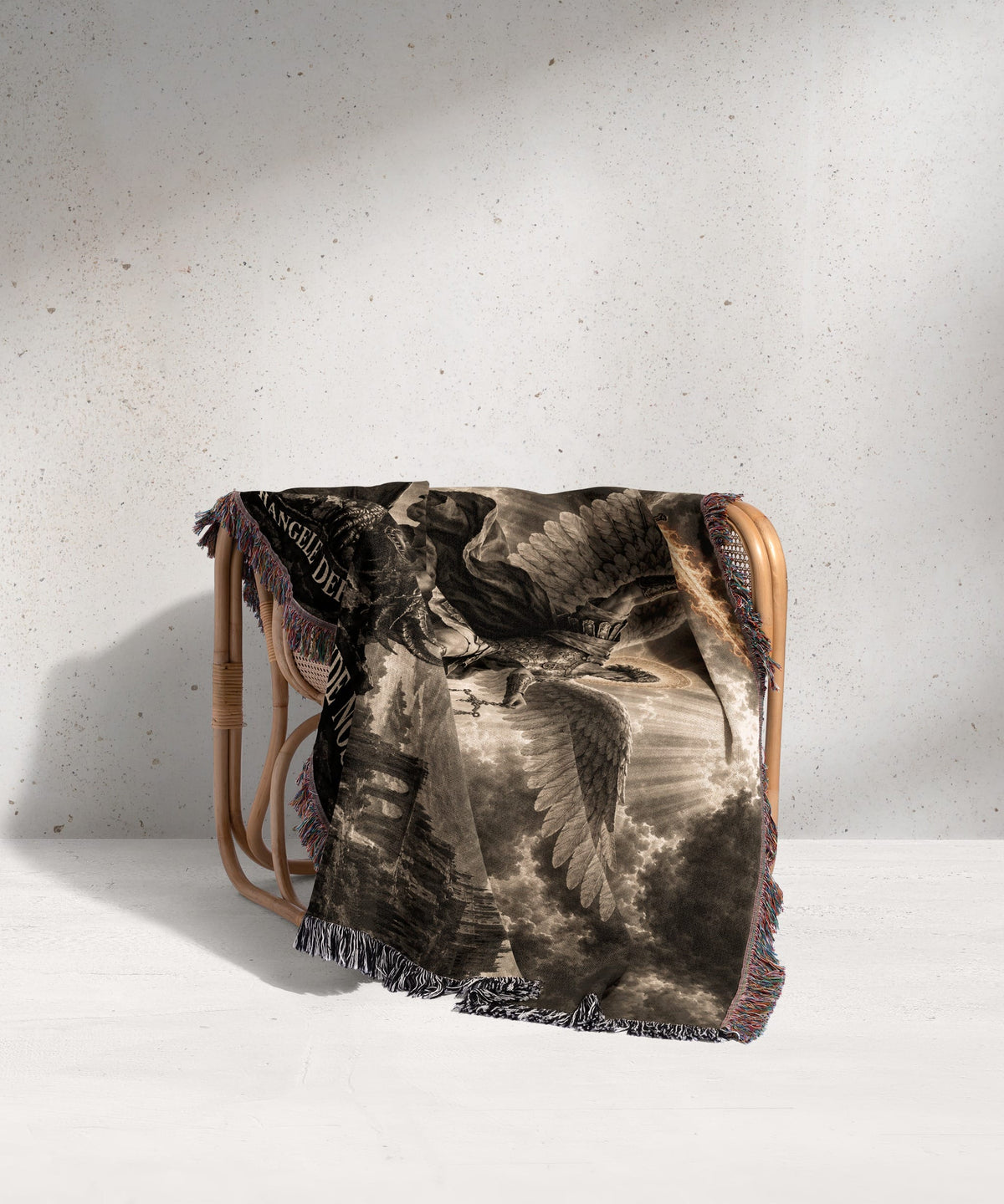 CalmNestStyle Saint Michael Defend Us in Battle jacquard woven blanket