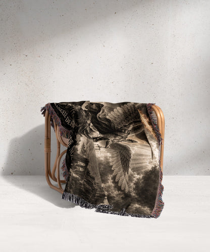 CalmNestStyle Saint Michael Defend Us in Battle jacquard woven blanket