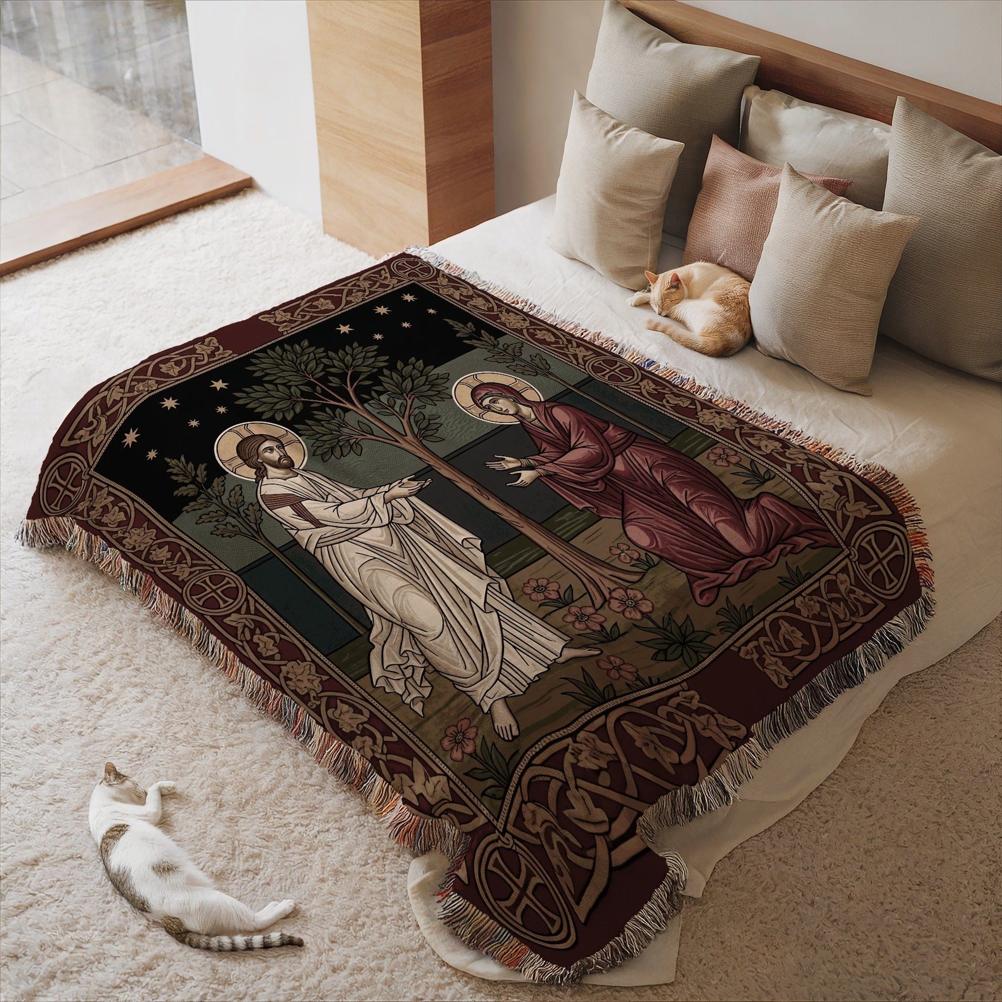Religious Theme Design Decorative Blanket