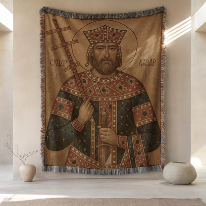 King Portrait Vintage Woven Tapestry Wall Hanging Decor