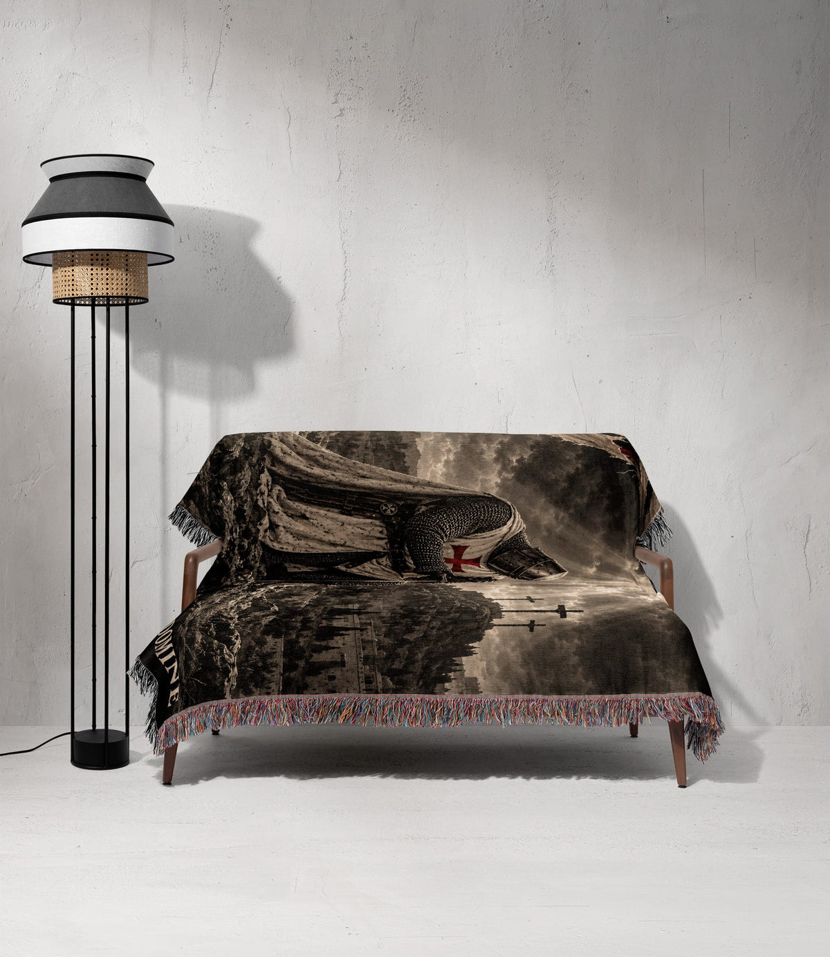CalmNestStyle Not Unto Us Templar Vow at Calvary jacquard woven blanket