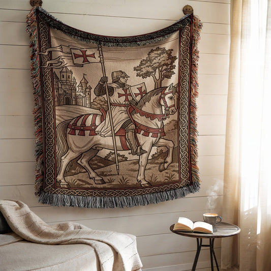 Medieval Knight Tapestry Art for Wall Hanging Decor