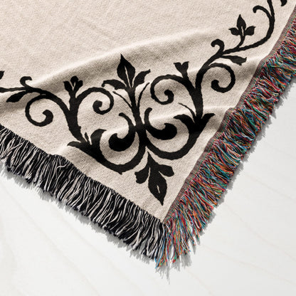 CalmNestStyle Medieval Templar Cross Woven Blanket jacquard woven blanket