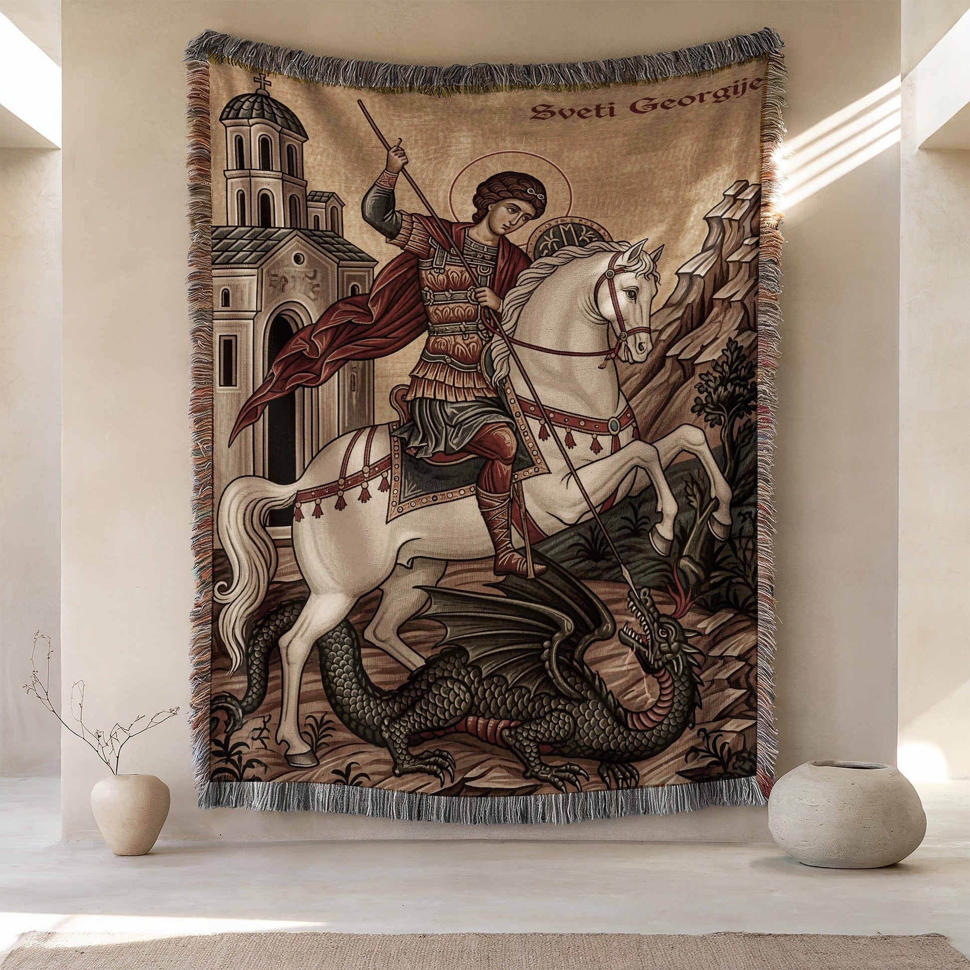 Saint George and the Dragon Decorative Tapestry