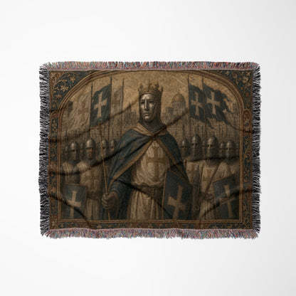 CalmNestStyle Baldwin IV Before His Knights jacquard woven blanket