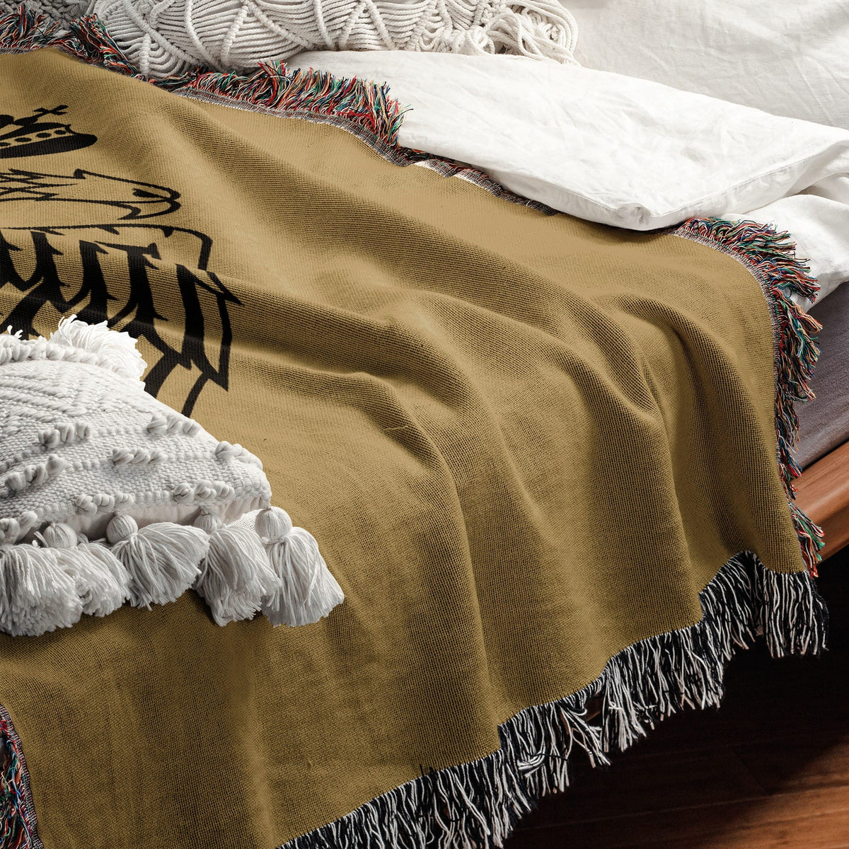 CalmNestStyle Byzantine Double Headed Eagle Flag Woven Blanket jacquard woven blanket