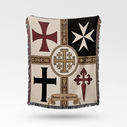 CalmNestStyle Ancient Orders Templa Woven Blanket jacquard woven blanket