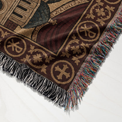 MyDesigns Communion of Apostles Horizontal Tapestry - Byzantine Icon jacquard woven blanket