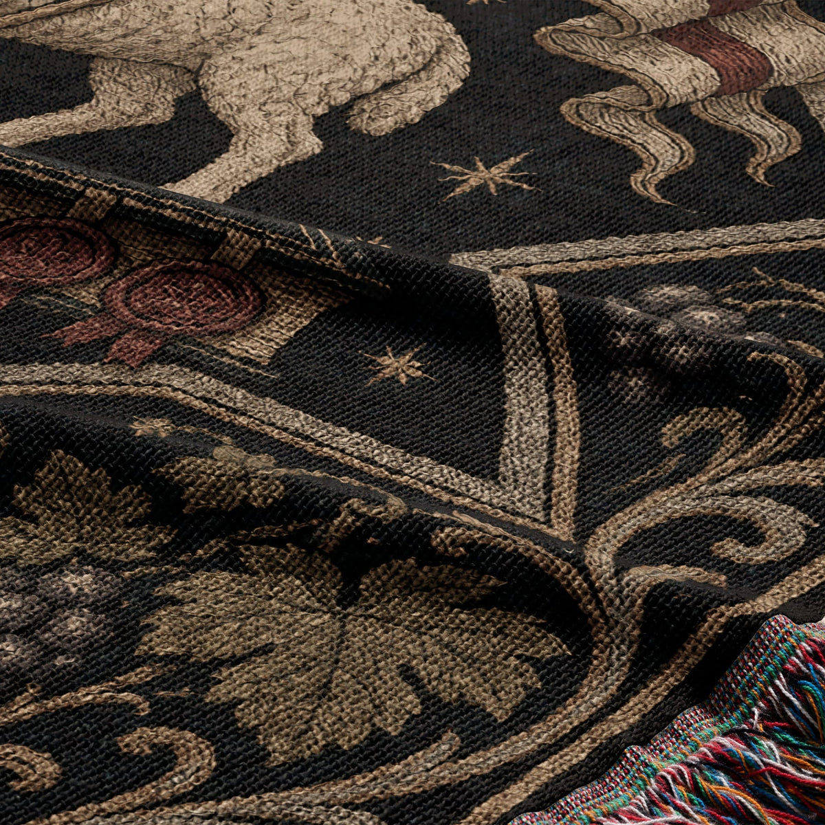 CalmNestStyle Agnus Dei Tapestry Woven Blanket jacquard woven blanket