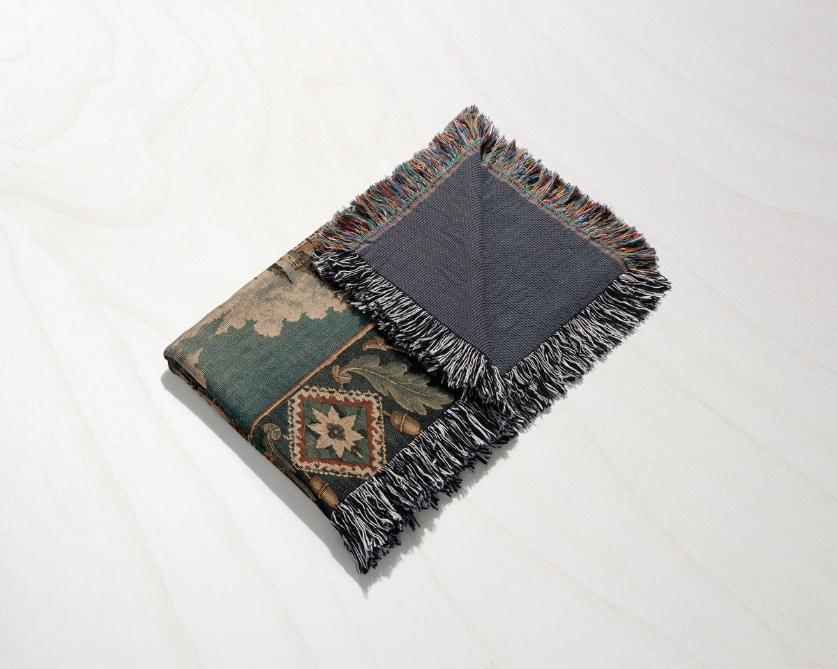 CalmNestStyle Crusader Fleet I Knight at the Harbor jacquard woven blanket