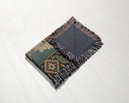 CalmNestStyle Crusader Fleet I Knight at the Harbor jacquard woven blanket