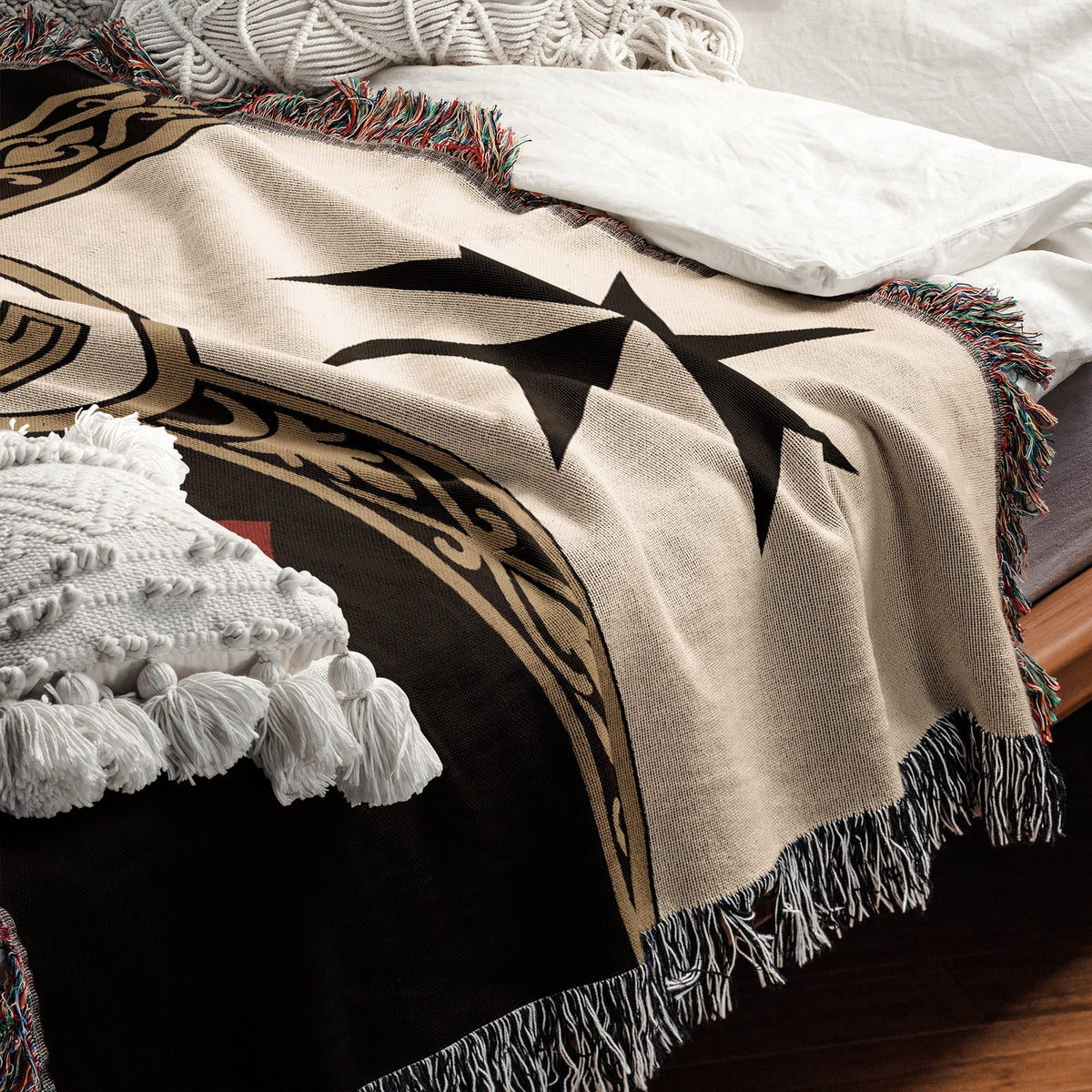 MyDesigns Ancient Orders I Deus Vult Night jacquard woven blanket