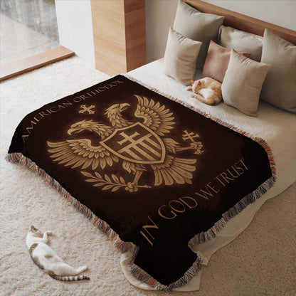 American Orthodox In God We Trust Blanket