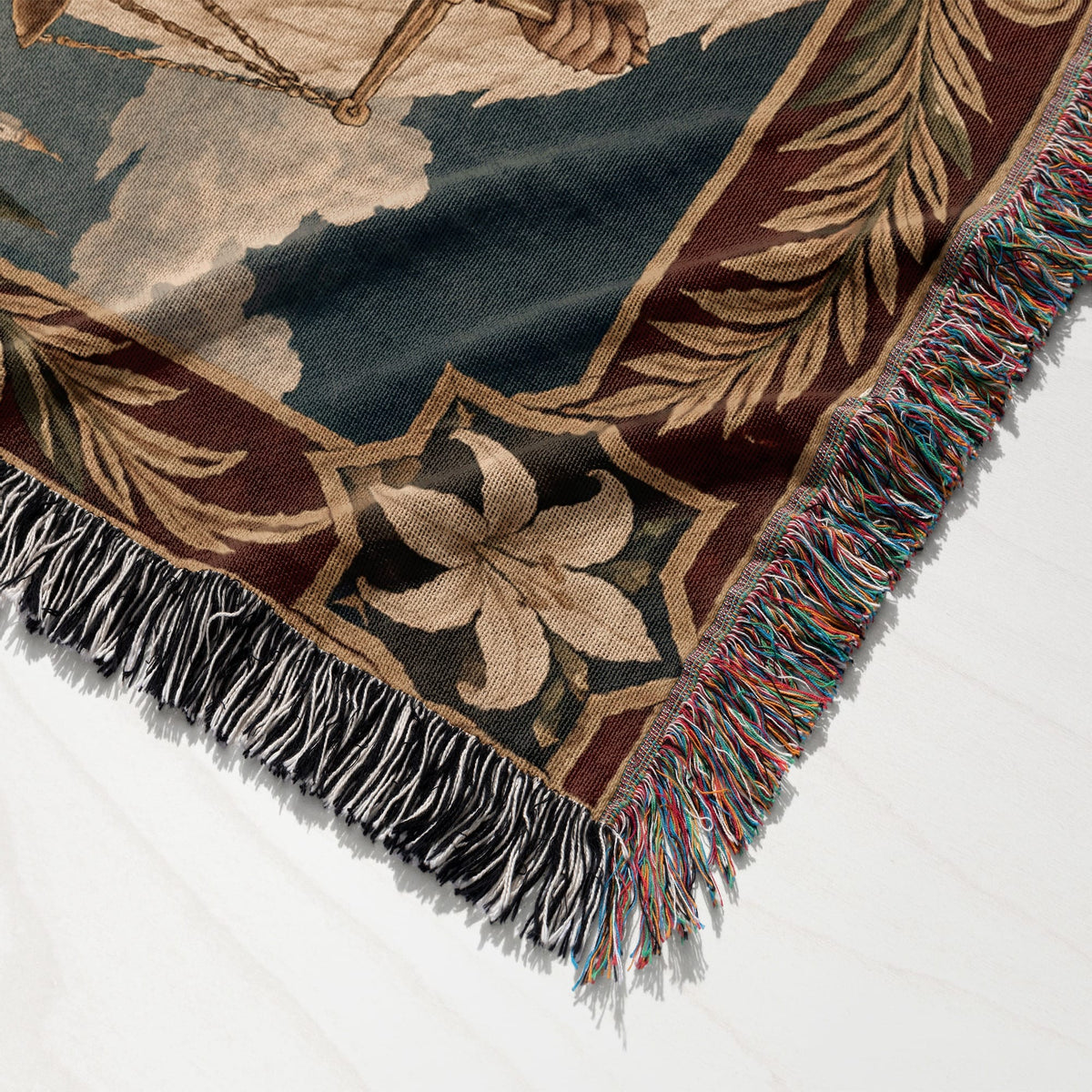 CalmNestStyle Saint Michael and His Knights jacquard woven blanket
