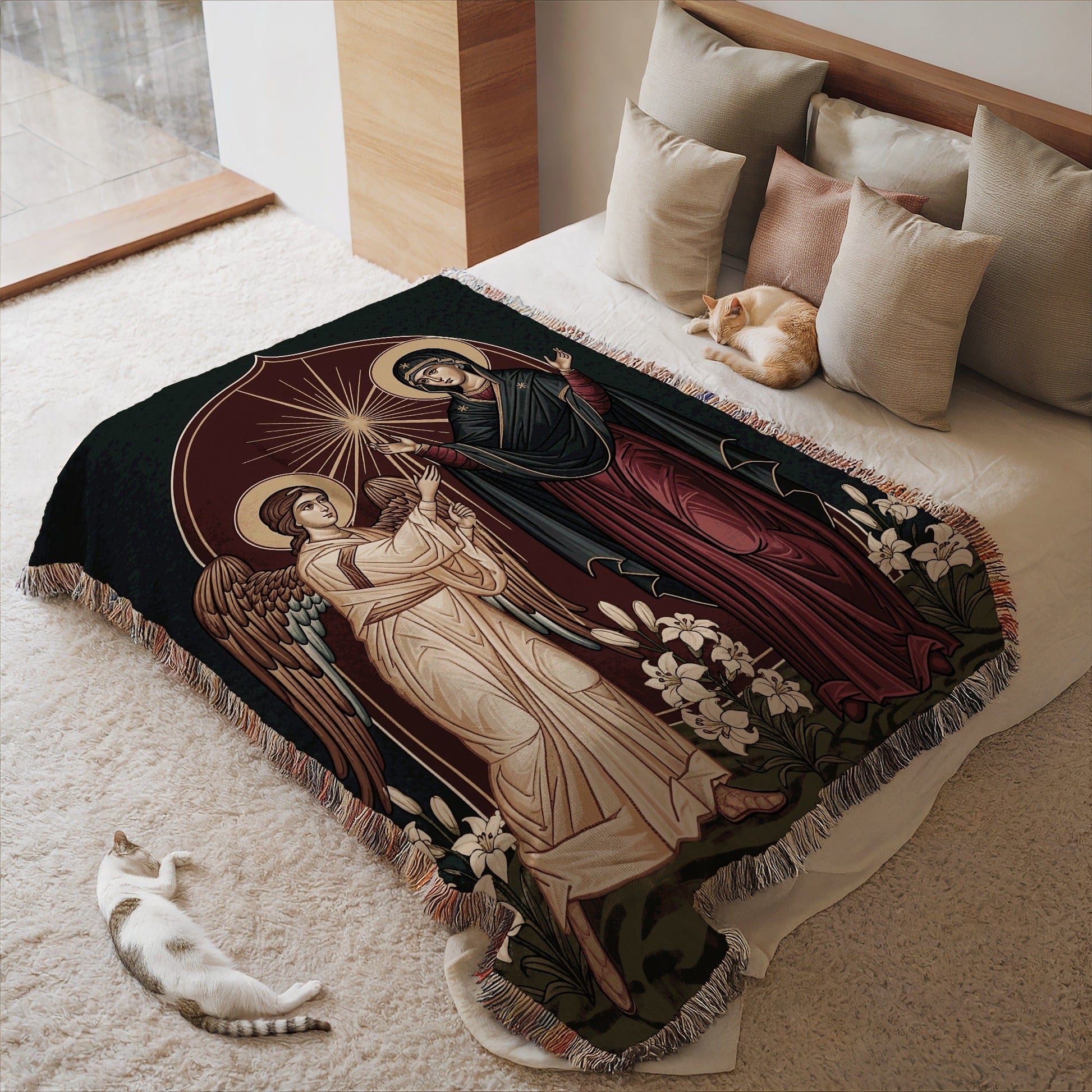 Religious Angels and Saints Themed Blanket