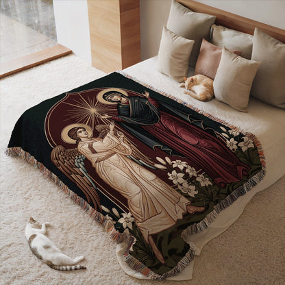Religious Angels and Saints Themed Blanket