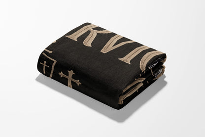 CalmNestStyle Tradition of Service Legacy of Faith Burgundy Woven Blanket jacquard woven blanket