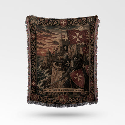 CalmNestStyle Great Siege of Malta Hospitaller Woven Blanket jacquard woven blanket