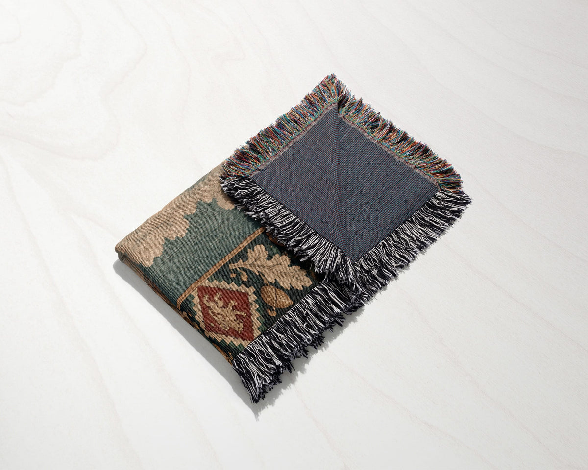CalmNestStyle Saint George Guardian at Dawn jacquard woven blanket