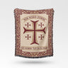 Templar Heritage Cross Medieval Crusader Woven Blanket