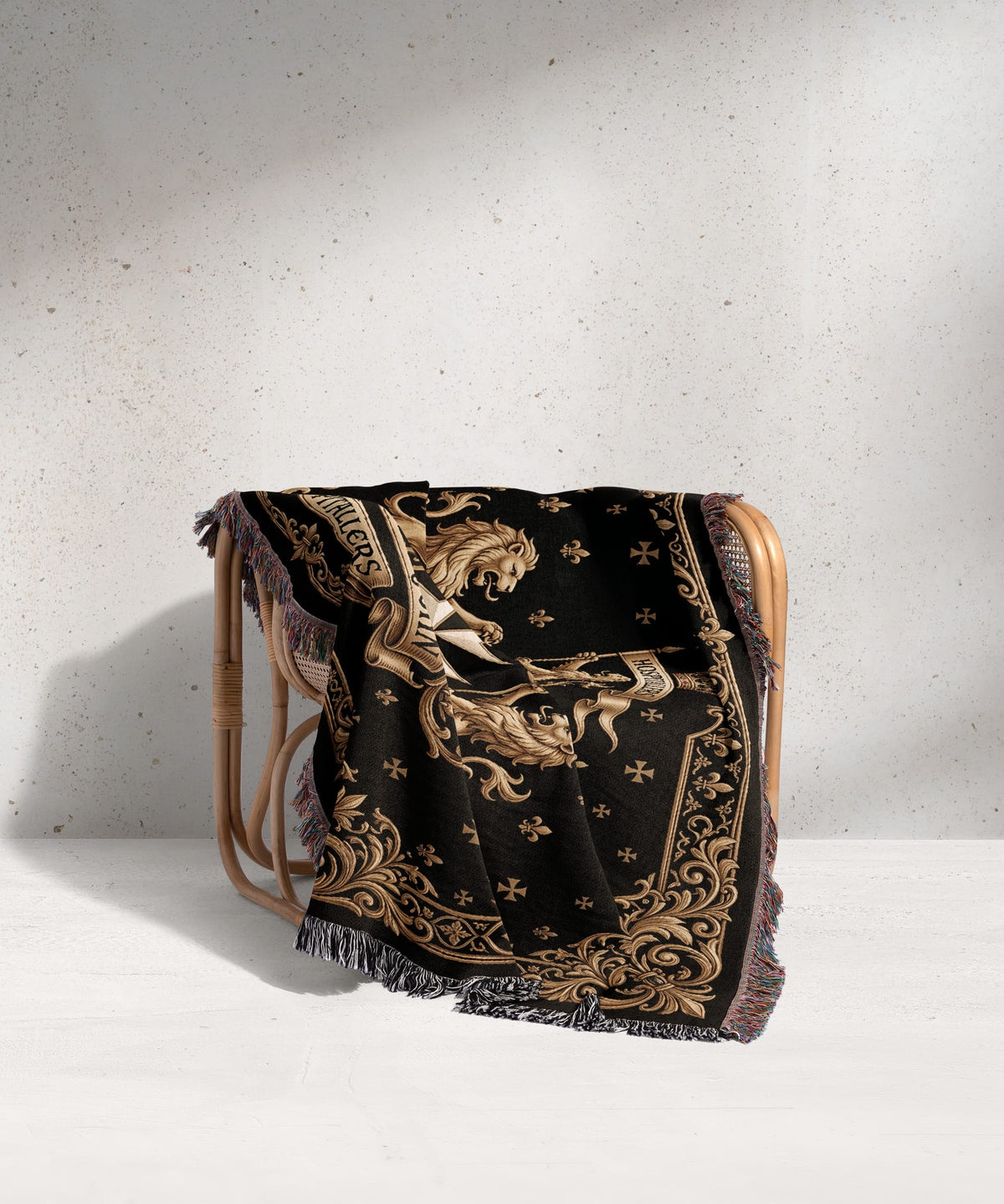 CalmNestStyle Order of Saint John Hospitallers Baroque Frame Crest Woven Blanket jacquard woven blanket