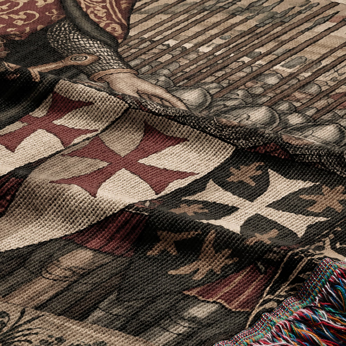 CalmNestStyle Baldwin IV Jerusalem Crusaders Medieval Art Baldwin IV Woven Blanket jacquard woven blanket