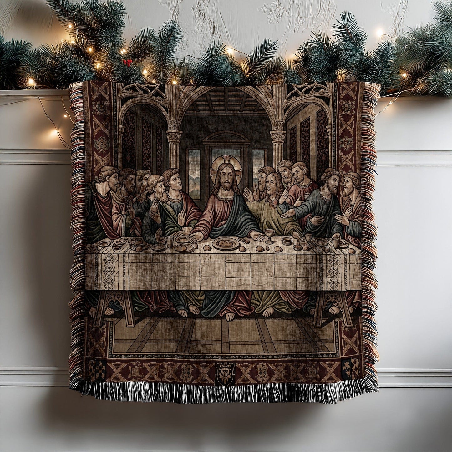 The Last Supper Tapestry Blanket Religious Decor