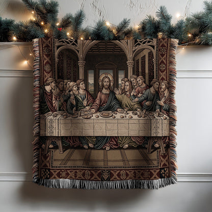 The Last Supper Tapestry Blanket Religious Decor