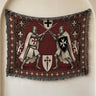 Knight Duel Tapestry Blanket – Knights Templar vs Hospitaller Sword Fight Woven Throw