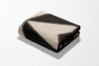 CalmNestStyle Courage Compassion Commitment Maltese Cross Black Woven Blanket jacquard woven blanket