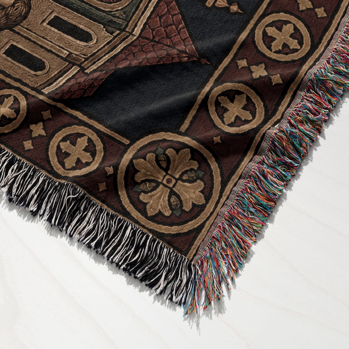 MyDesigns Mystical Supper Horizontal Tapestry - Round Table Orthodox Icon jacquard woven blanket