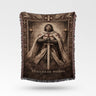 Hugues de Payens in Templar Regalia Templar Woven Blanket