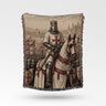 King Baldwin IV of Jerusalem riding horse Baldwin IV Woven Blanket