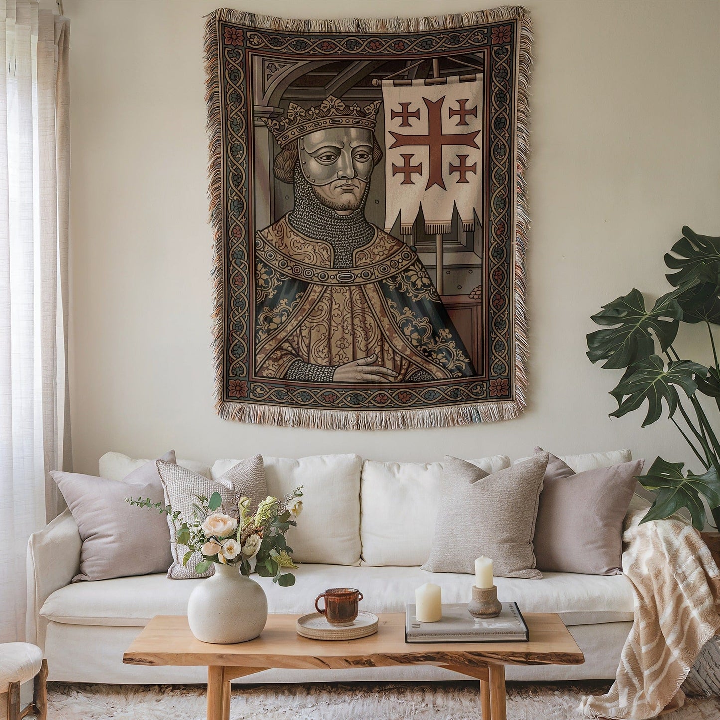 Medieval Royalty Woven Decorative Wall Tapestry