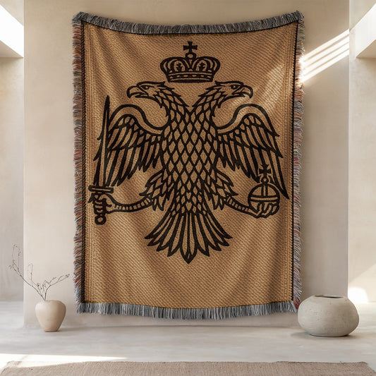 Double-Headed Eagle Artistic Design Cozy Throw Blanket