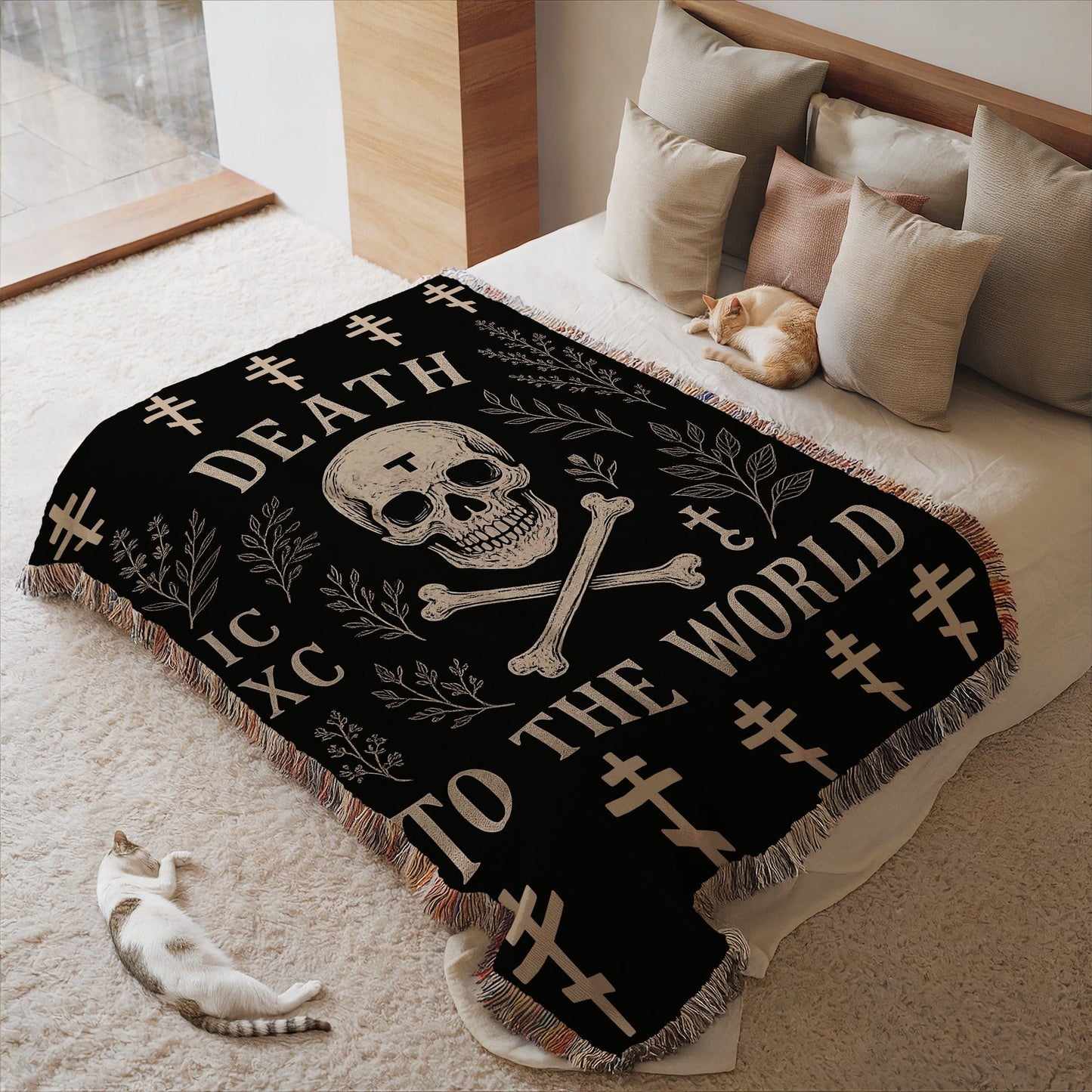 Death To The World Crossbones Blanket product
