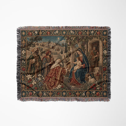 CalmNestStyle The Three Kings jacquard woven blanket