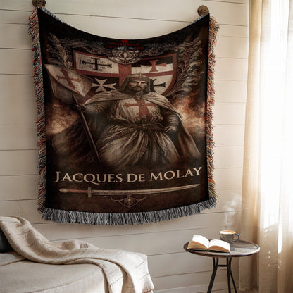 Knights Templar Jacques de Molay Tapestry Blanket