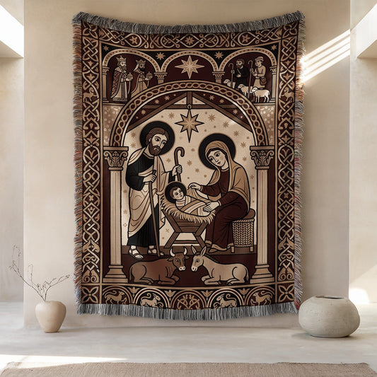 Beautiful Nativity Scene Wall Hanging Religious Decor