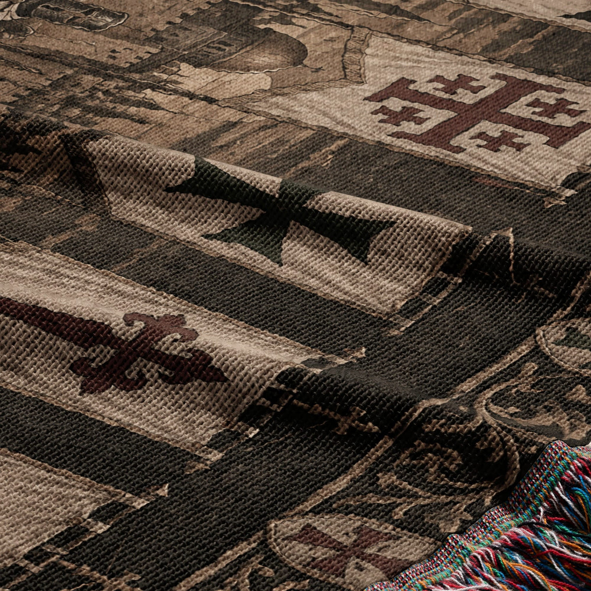 MyDesigns Seven Banners of the Christian Orders jacquard woven blanket