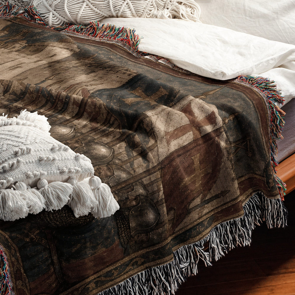CalmNestStyle Baldwin IV Before the Walls jacquard woven blanket