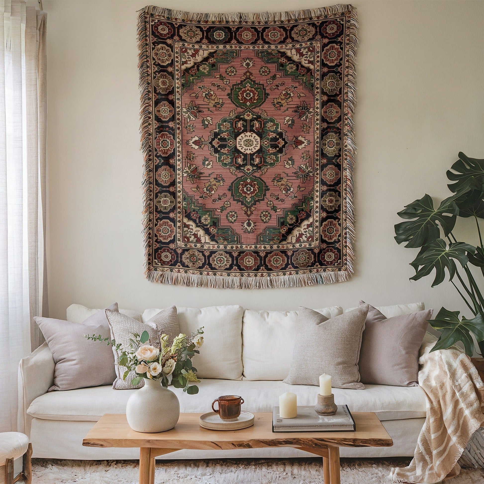 Elegant Floral Tapestry for Stylish Home Decor Wall Art
