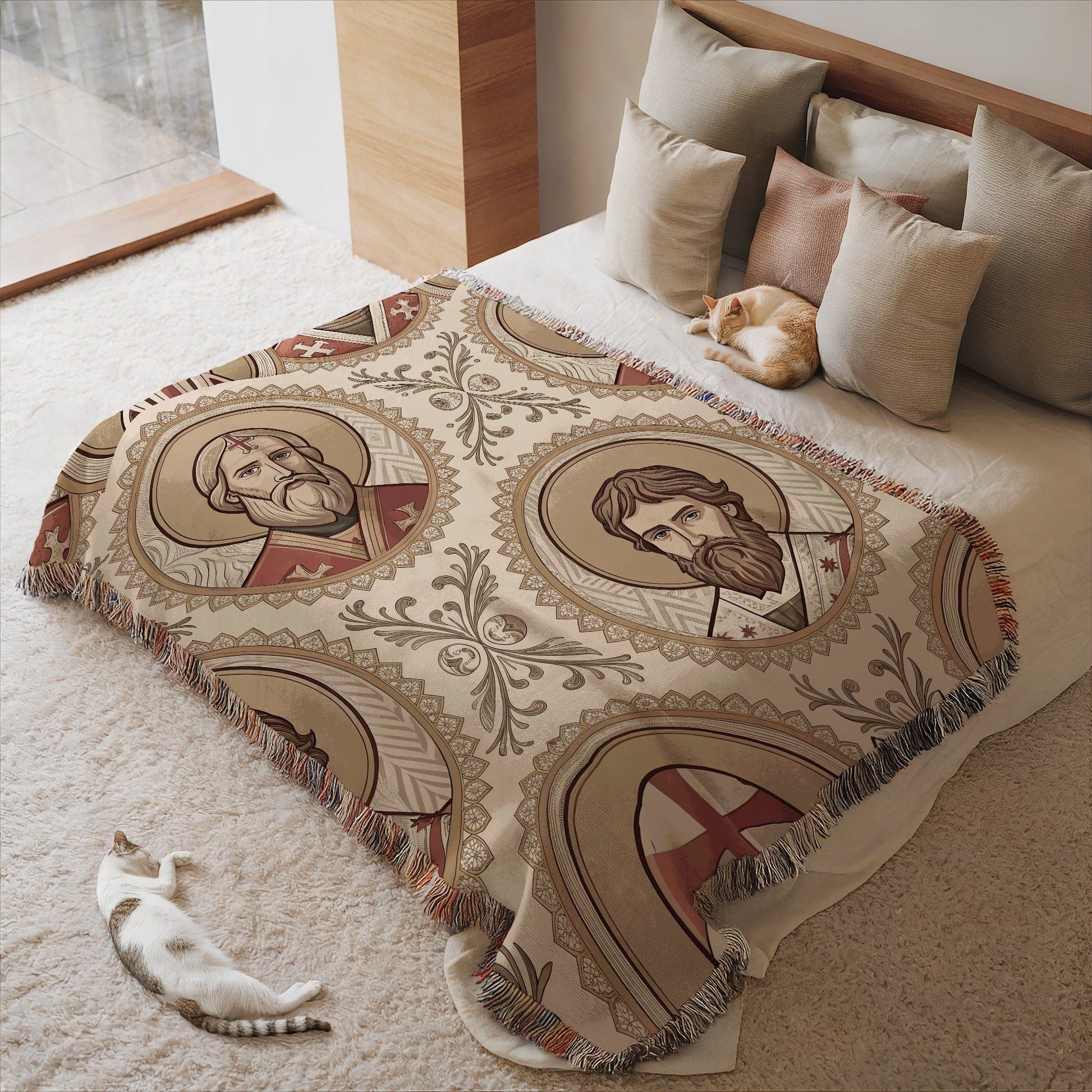 Religious Iconography Woven Throw Blanket Product