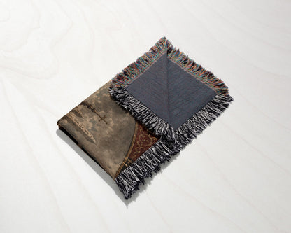 CalmNestStyle Baldwin IV on Horseback Before Jerusalem jacquard woven blanket