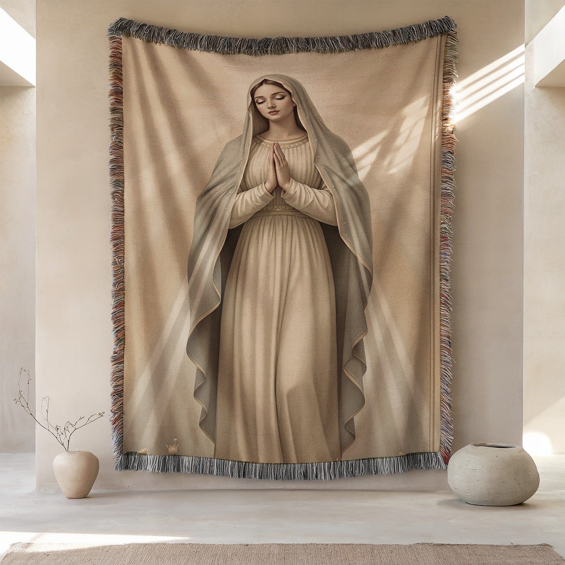 Religious Virgin Mary tapestry home decor product