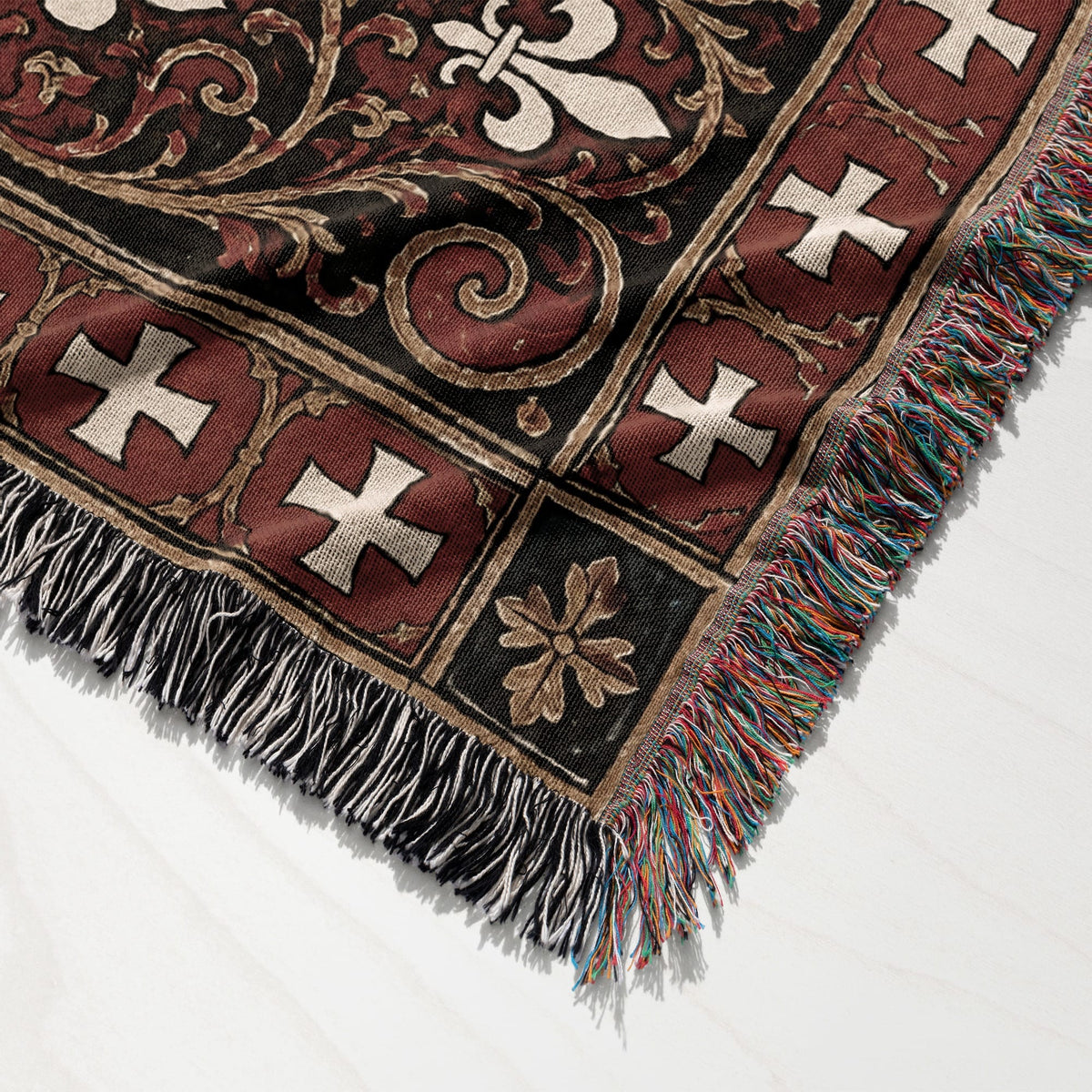 MyDesigns Knight Duel Tapestry Blanket – Knights Templar vs Hospitaller Sword Fight Woven Throw jacquard woven blanket
