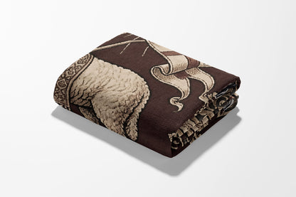 CalmNestStyle Agnus Dei Sacred Art Woven Blanket jacquard woven blanket