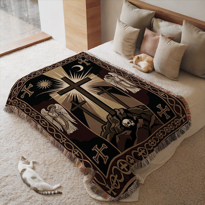 Gothic Crosses and Angels Designed Blanket