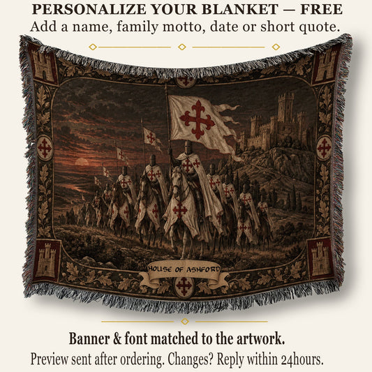 MyDesigns Order of Calatrava I Before the Castle Walls jacquard woven blanket